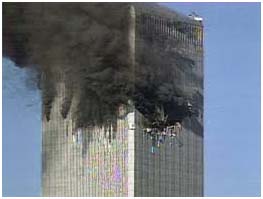 World Trade Center on fire