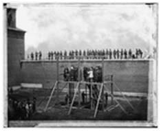 Booth's co-conspirators were hanged