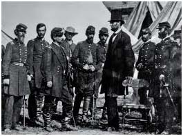 Lincoln with military