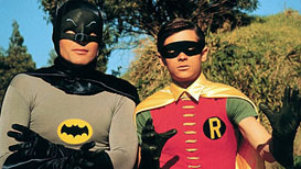 Adam West and Burt Ward as Batman and Robin