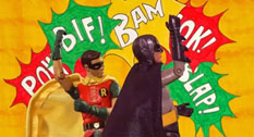 Batman and Robin fighting scenes