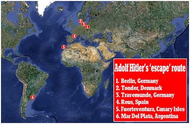 Hitler's supposed escape route