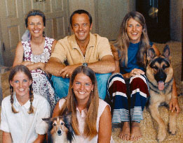 Alan Shepard with wife and kids