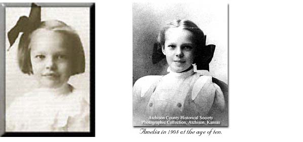 Amelia Earhart childhood photo in 1908