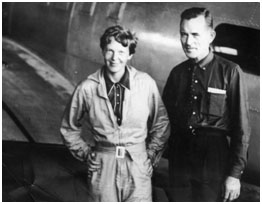 Amelia Earhart with Fred Noonan