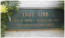 Andy Gibb's headstone