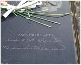 Anna Nicole Smith's grave site