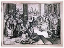 painting of Anne Boleyn getting her head chopped off