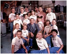 Walt Disney with the  Mickey Mouse Club