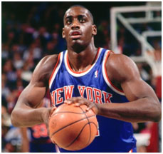 Anthony Mason playing for the Knicks