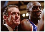 Anthony Mason with Pat Riley