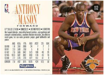 Anthony Mason basketball card