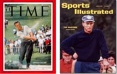 Arnold Palmer on cover of TIME and Sports Illustrated magazines