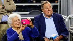 Barbara Bush and George Bush