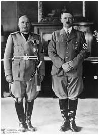 Benito Mussolini with Adolph Hitler