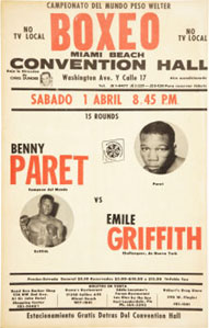Benny Paret fight poster