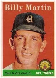 Billy Martin Detroit Tigers baseball card