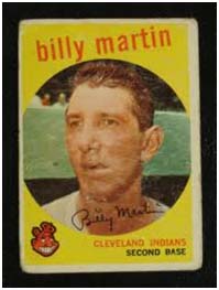 Billy Martin Cleveland Indians baseball card