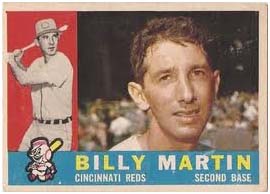 Billy Martin Cincinnati Reds baseball card
