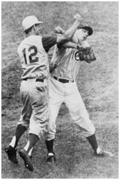 Billy Martin fighting with Jim Brewer