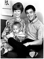 Brandon Lee baby photo with his mother and father