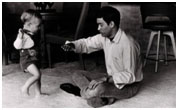 Bruce Lee with his son, Brandon