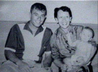 Carl Switzer with his wife and son