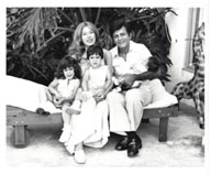 Casey Kasem with his wife and kids