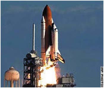 Challenger Shuttle about to lift off