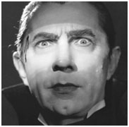Christopher Lee as a vampire