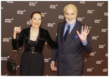Christopher Lee and his wife