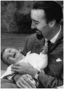Christopher Lee with his daughter