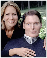 Christopher Reeve with his wife