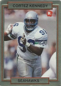 Cortez Kennedy football card on the Seahawks