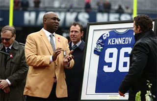 Cortez Kennedy having his number retired by the Seahawks