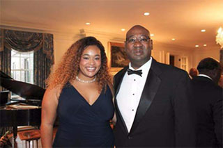 Cortez Kennedy with his daughter