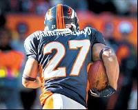 Darrent Williams playing for the Broncos