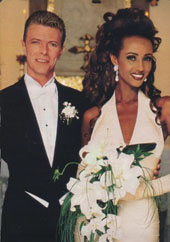 David Bowie and second wife, Iman