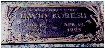 David Koresh grave