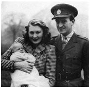 David Niven and his wife and one of their children