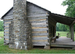 Davy Crockett birthplace replica cabin