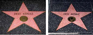 Hollywood walk of fame stars for Desin Arnaz