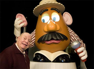 Don Rickles with Mr. Potato Head