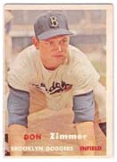Don Zimmer Brooklyn Dodgers baseball card