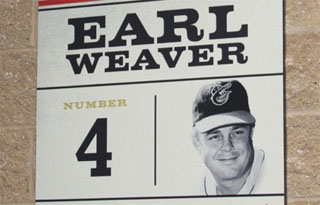 Earl Weaver retired number 4