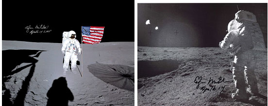 Edgar Mitchell on the moon