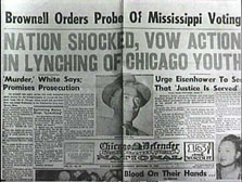 newspaper report of Emmett Till death