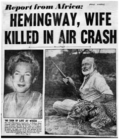 incorrect report of hemmingway's death