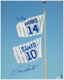 Ernie Banks flag at Wrigley Field