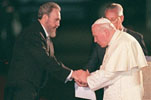 Fidel Castro and a Pope